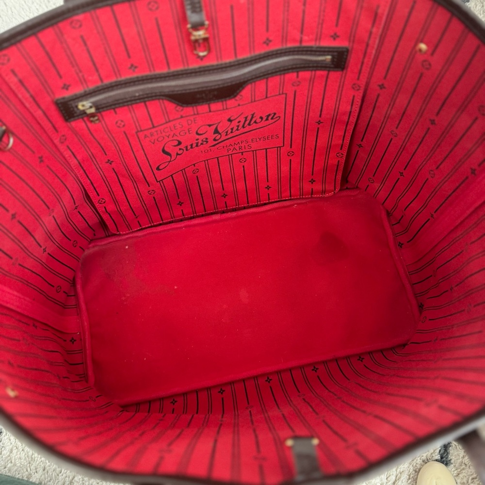 Louis Vuitton Neverfull GM Damier Ebene Large Tote Travel Bag - Picture 10 of 14